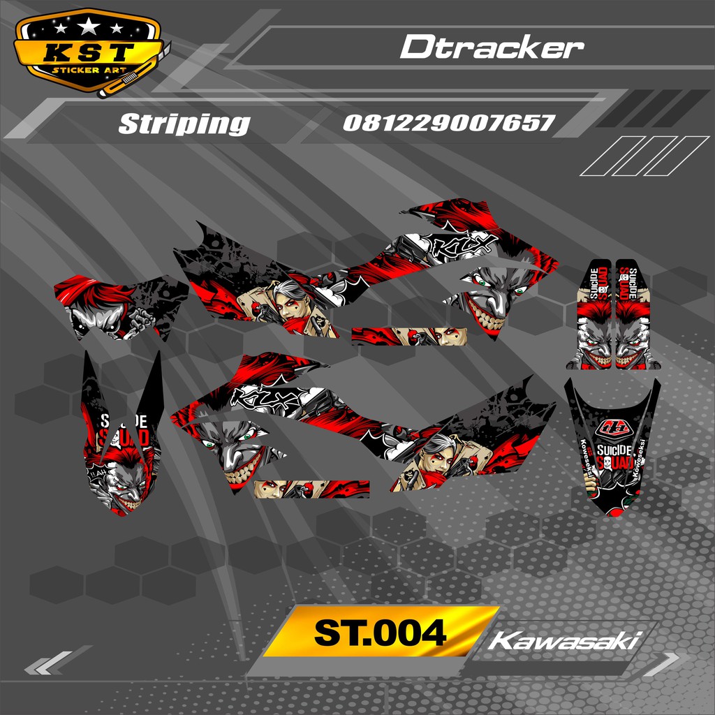 Striping Dtracker - Sticker Striping Kawasaki Dtracker. ST 004