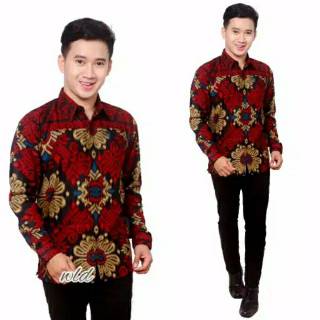 BAJU BATIK  PRIA  EXCLUSIVE WARNA HIJAU  BOTOL  New Kemejapria 