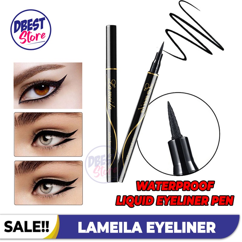 Lameila Eyeliner Waterproof Eyeliner Pen Pencil Tahan Lama Hitam ORIGINAL TERMURAH