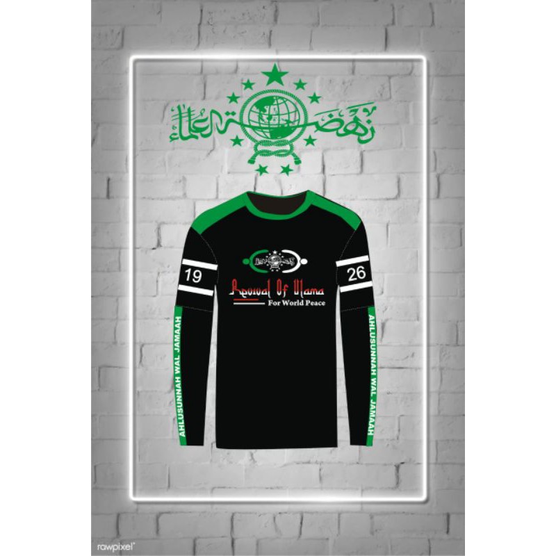 BAJU KAOS NU LENGAN PANJANG DEWASA KUALITAS DISTRO