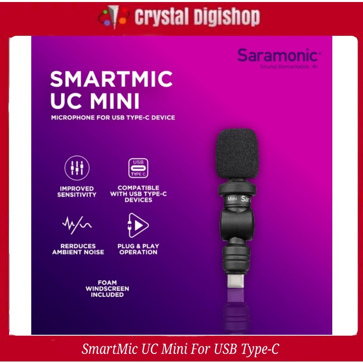 Saramonic SmartMic UC Mini Microphone for USB Type-C device / Android