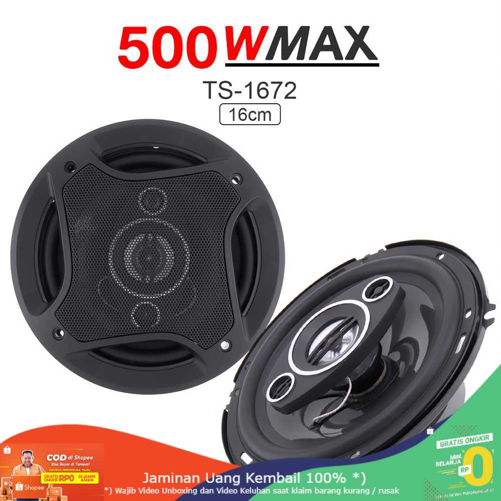 (BISA COD) RVOSTR PCINENER Speaker Subwoofer Mobil 6 Inch Hi Fi 500W 2PCS - TS-1672