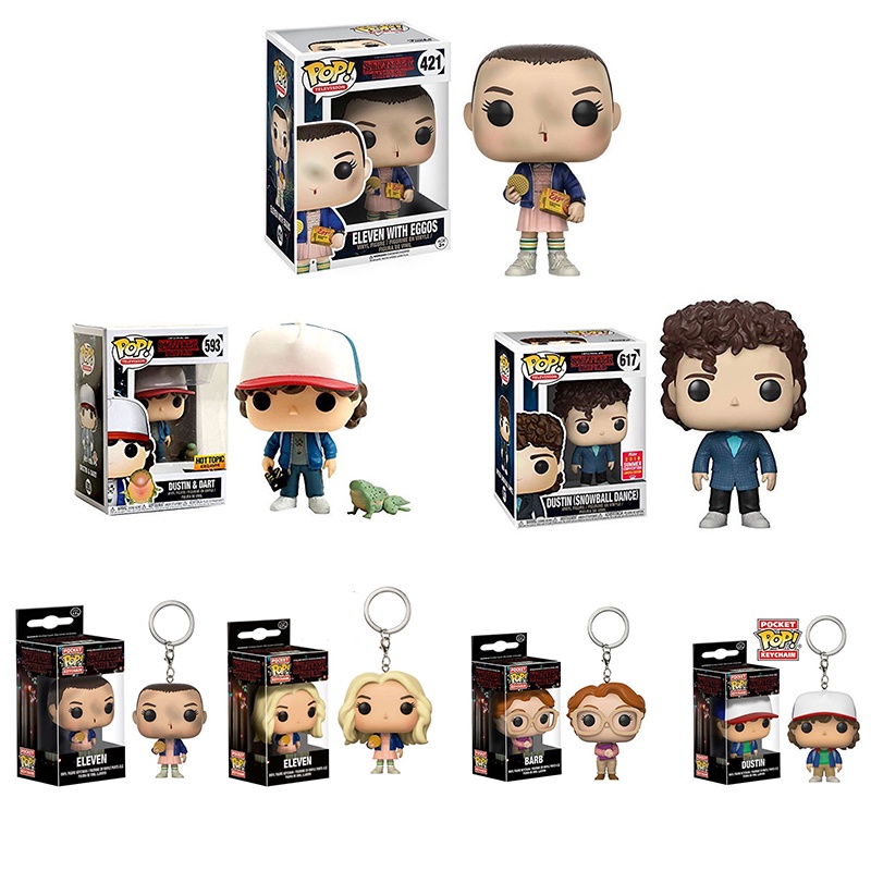 Collectible Stranger Things Sebelas Gantungan Kunci Figure Dengan Bahan Resin
