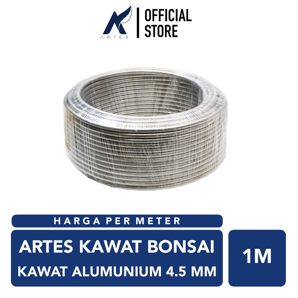 ARTES KAWAT BONSAI ALUMUNIUM 4.5 MM Pembentuk Ranting Tanaman Hias-Bunga Anti Karat Ecer Per 1 Meter