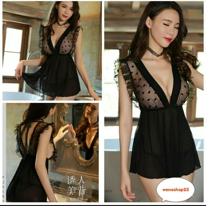 baju tidur Maxi dress dres liggerie sexy seksi fashion wanita babydols