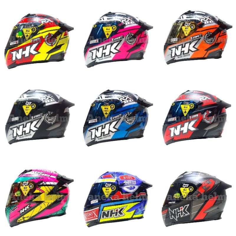 HELM NHK RX9 PAKET GANTENG + VISOR IRIDIUM + SPOILER
