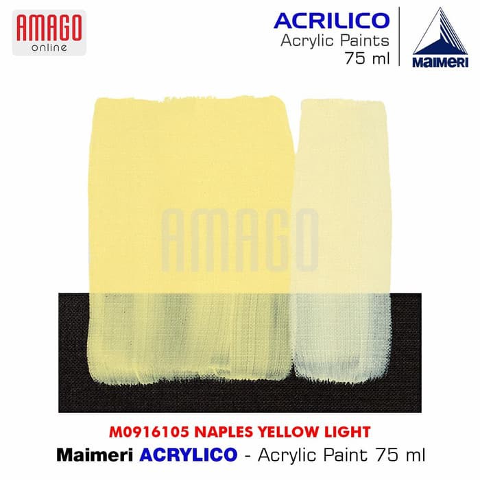 MAIMERI ACRILICO - ACRYLIC PAINT- NAPLES YELLOW LIGHT - 75ML- M0916105