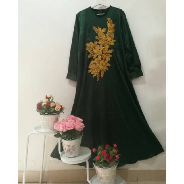 Gamis satin bordir