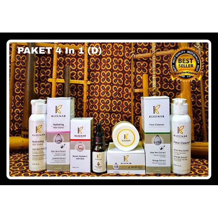 PAKET KECANTIKAN | KLEENAR SKINCARE 4 in 1 (D) | 100% AMAN dan ORIGINAL