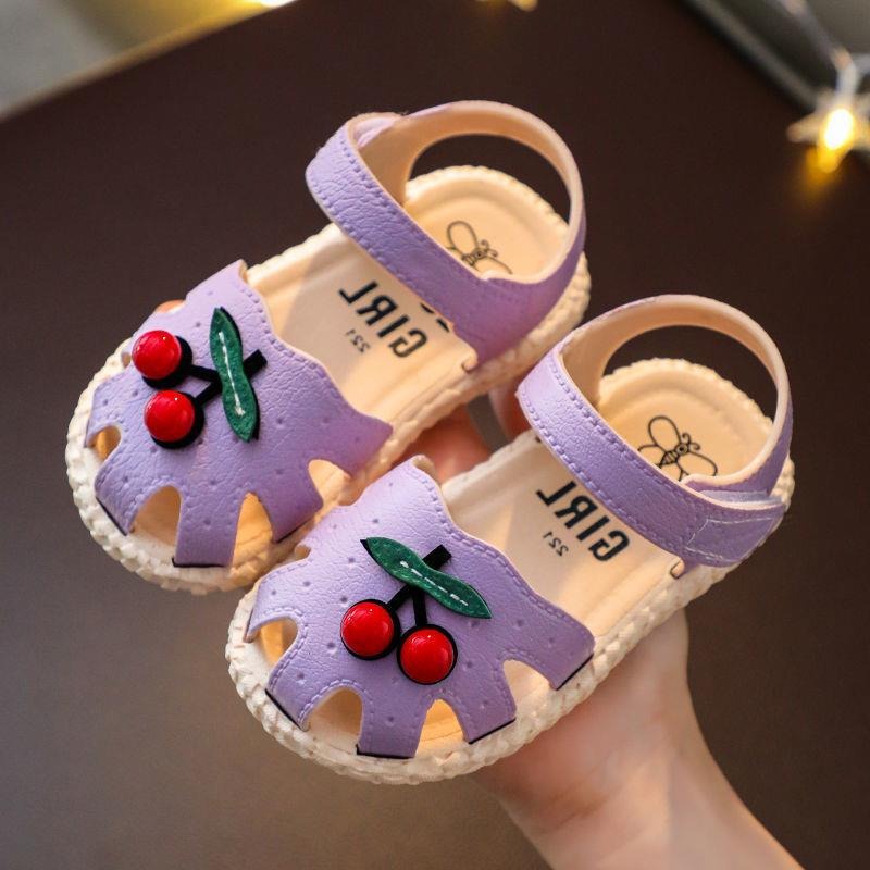 littlekiddoss Sepatu Sendal Anak Perempuan Karet Sandal Cherry Anak Cewek Import Sendal Bayi 6 Bulan - 5 Tahun SH2134N