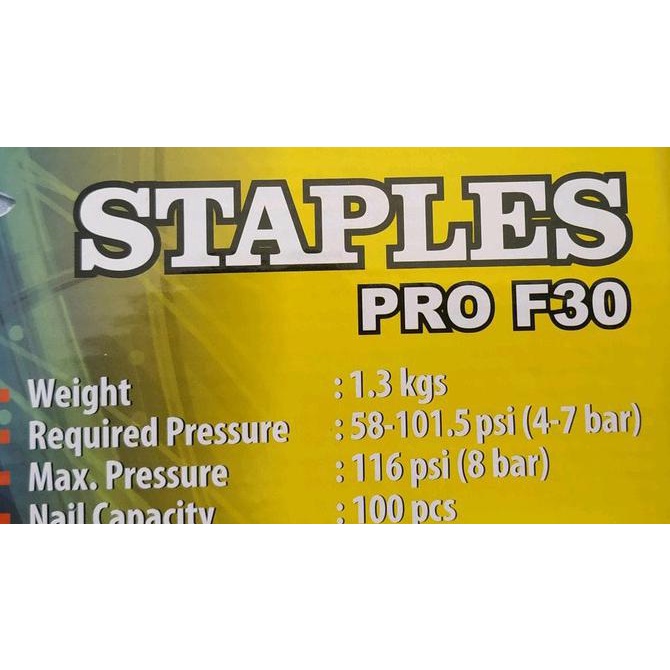 

Grosir Mesin Paku Tembak Staples Air Nailer H&L Pro F30 F 30