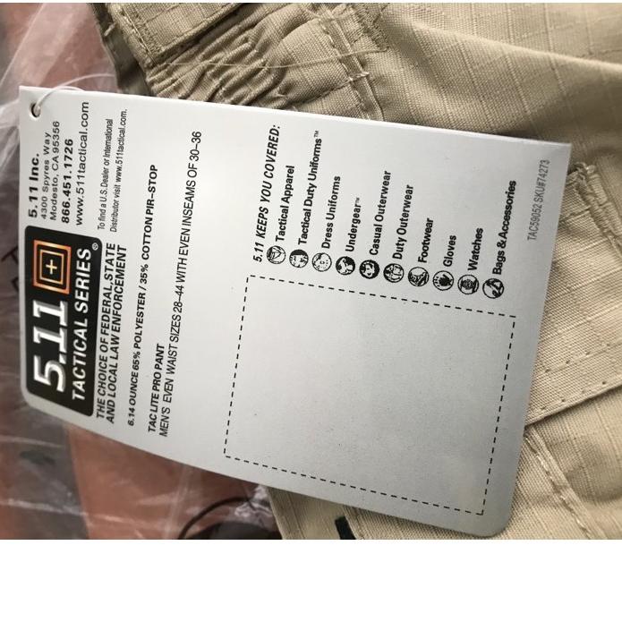 Trend - Celana panjang 5.11 tactical series army cargo bahan  goretek pinggang karet size US 32,34,36