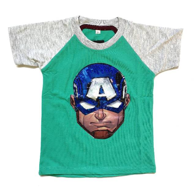 Kaos Anak Laki LED CAPTAIN AMERICA