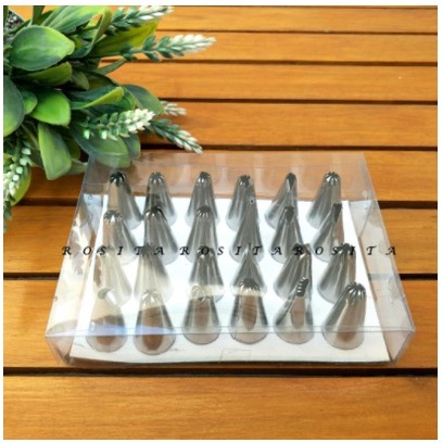 Spuit semprit mawar kue cetakan kue 1 set stainless