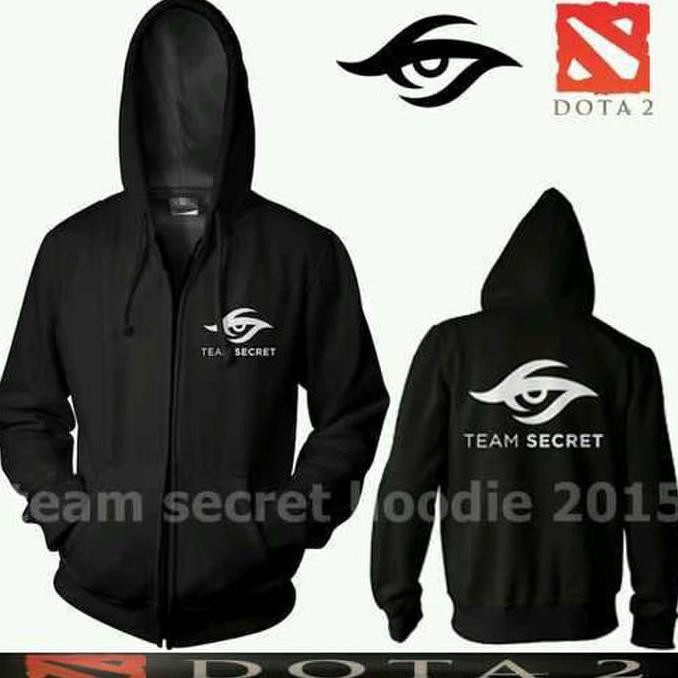 Jaket Gaming Dota2 Csgo Team Secret Black Hoodie Gaming 2015