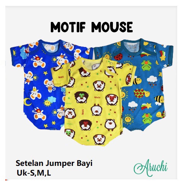 1PCS LIBBY ROMPER / JUMPER BAJU ROMPER BAYI ARUCHI ROMPER /JUMPER BABY BAJU ROMPER BAYI UKURAN SML