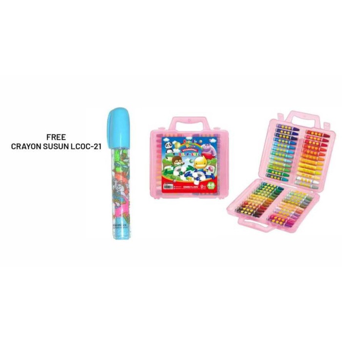 

SIMBALION Crayon/ Krayon KF-48A Plastic Case FREE Crayon Susun LCOC-21