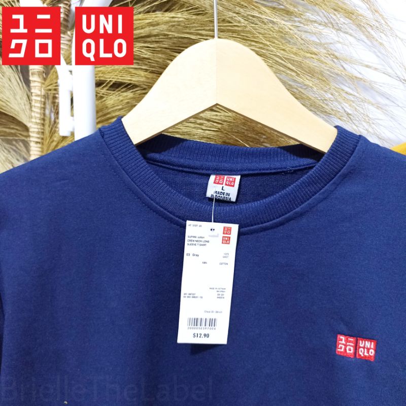 [UNIQLO] Sweater Uniqlo Unisex/ Crewneck Uniqlo/ Sisa ekspor original-Navy