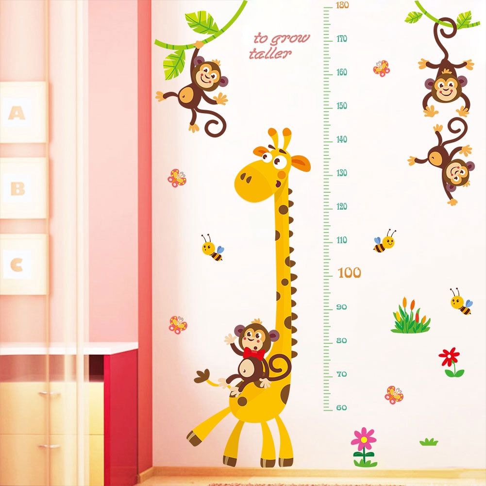 Kartun Dinding Lukisan Stiker Gadis Kamar Tidur Anak Anak Stiker Dinding Ruang Hiasan Dinding Wallpa