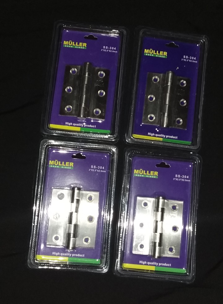 Engsel Pintu / Engsel Jendela 3 Inch / 3 Stainless Steel Ss-304 ( Sus 304 ) Muller