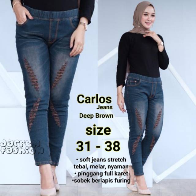 Celana Panjang Jegging Jeans Ripped Carlos . Jegging Jeans Ripped Murah