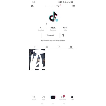 akun tiktok 72k  followers real indo