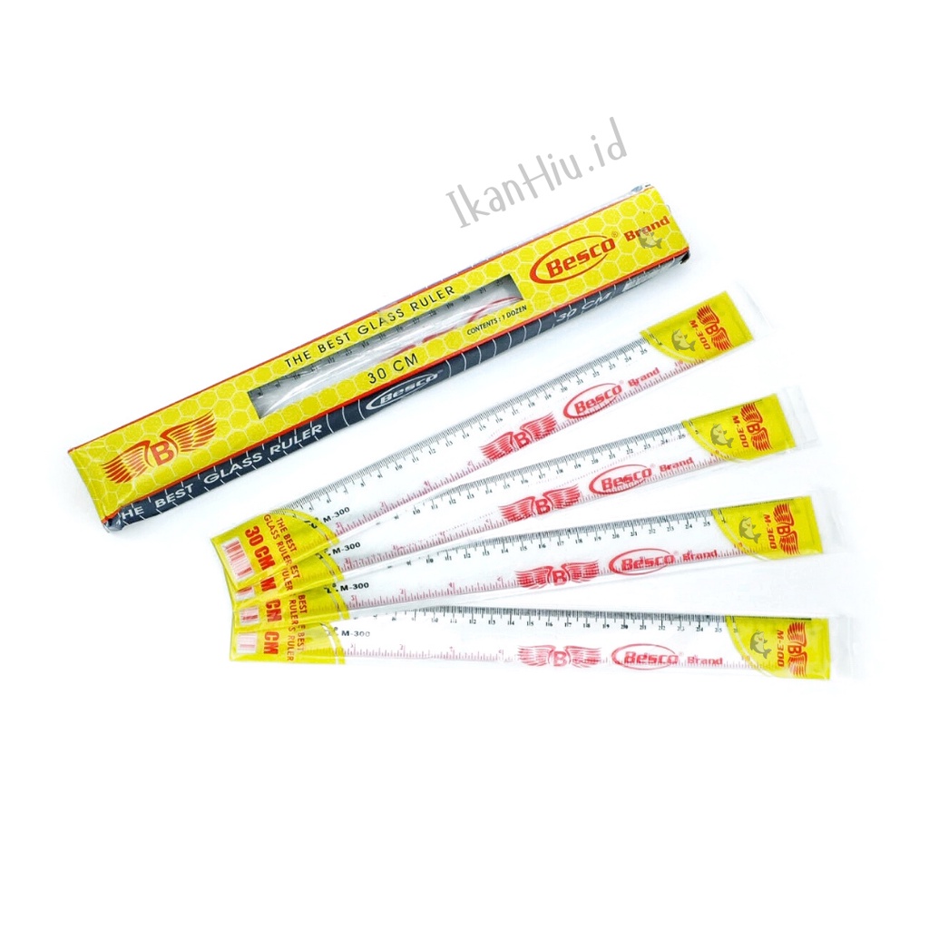

Penggaris Transparent - Garisan Plastik Mika 30 cm - Ruler Plastic Murah Transparan