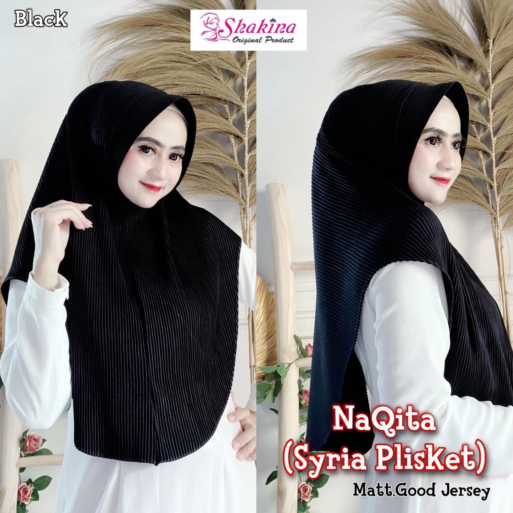 Jilbab Instan Plisket Jersey Naqita Ori Shakina Hijab BY QOID