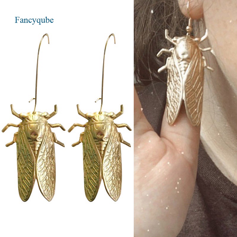Fancyqube Fancycube Anting Menjuntai Bentuk Serangga Mesir Gaya Retro