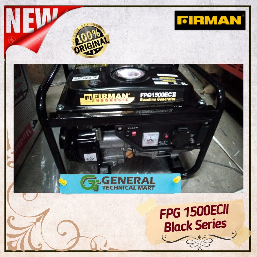 Genset Bensin Firman FPG1500ECII FPG 1500ECII Black Series 850 watt