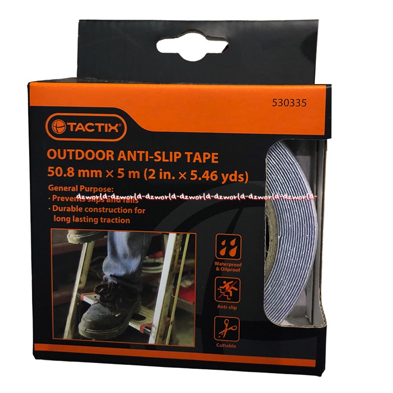 Tactix Outdoor Anti Slip Tape Isolasi Kesat Untuk Tangga Luar Ruangan Taktik Antislip Lakban Isolatip