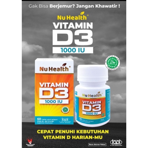 vitamin D3 1000 iu lapi 60 tab