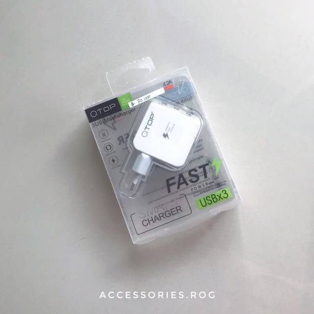 Kepala Charger QTOP Fast Power Smart Charger