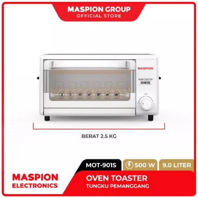 Maspion Over Toaster 9Liter MOT901S 500Watt