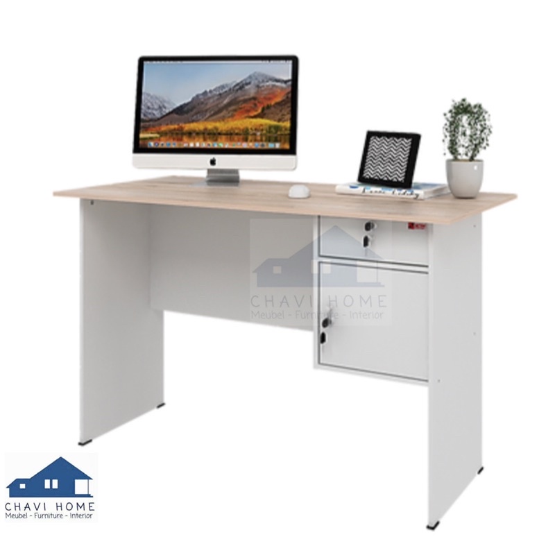 Jual meja tulis meja kantor meja office meja kerja meja staff putih