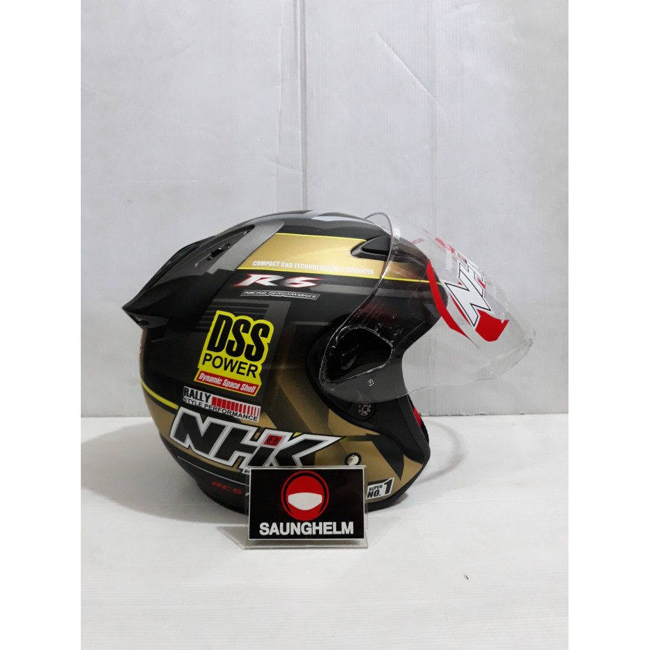 HELM NHK R6 RALLY BLACK DOFF GOLD