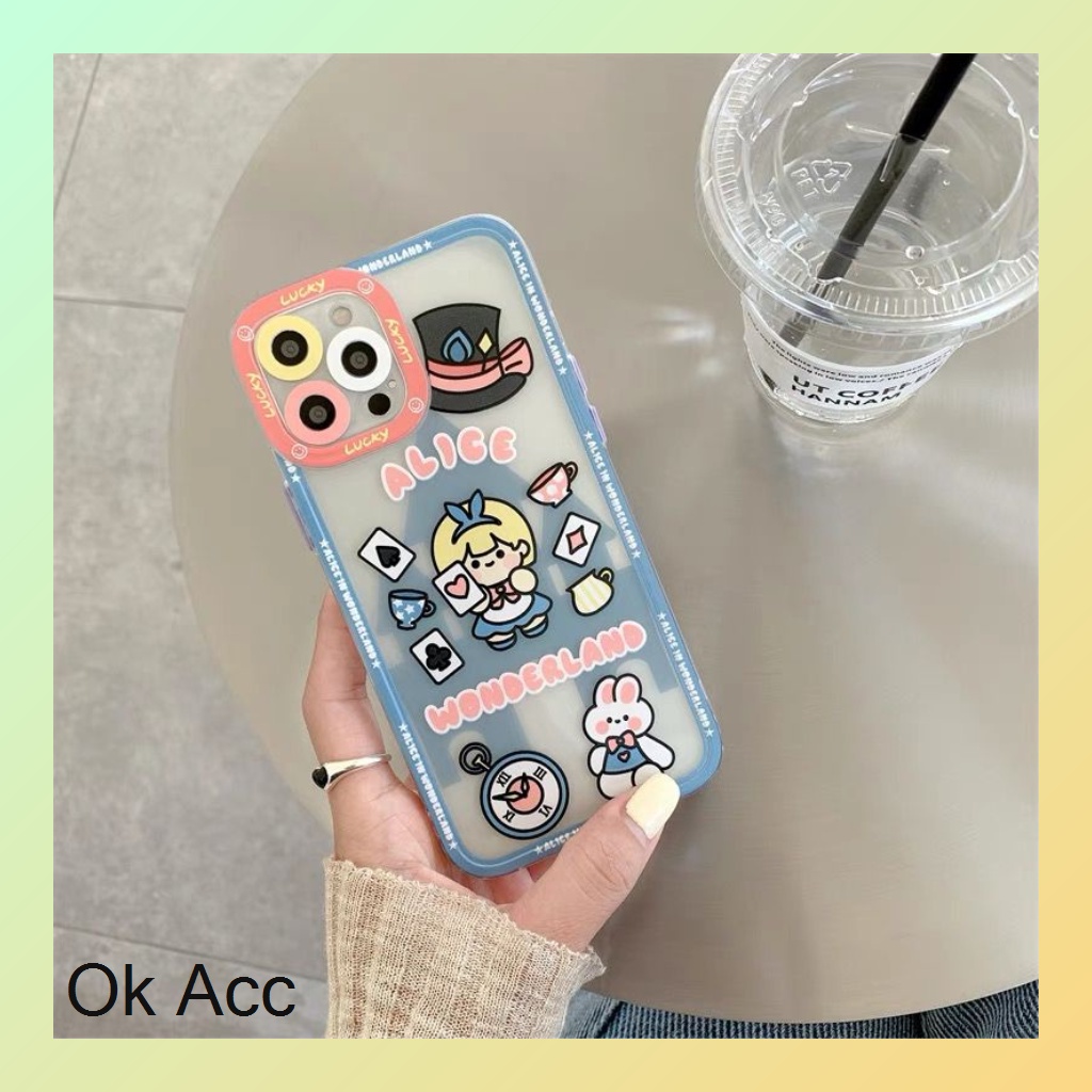 FH26 Softcase Shockproof Protection Alice Kartun Xiaomi Redmi 9 Prime 9A 9i 9C 9T Note 8 Pro 9 Poco M3 X3 Pro, Samsung A02/M02 A02s/M02s A10 A10s A11/M11 A12 A20/A30/M10s A20s A21s A50 A50s A30s J2 Prime