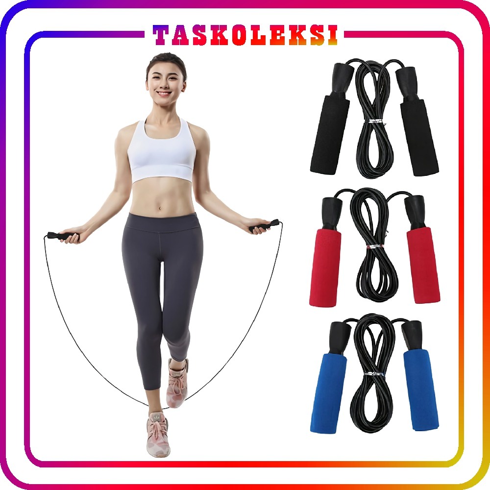 ☛TK☚ R488 Tali Skipping Jumping Rope Skipping Rope Colorful / Skipping Speed Rope Lompat Tali Jump Rope FITCOACH Sederhana Berkualitas