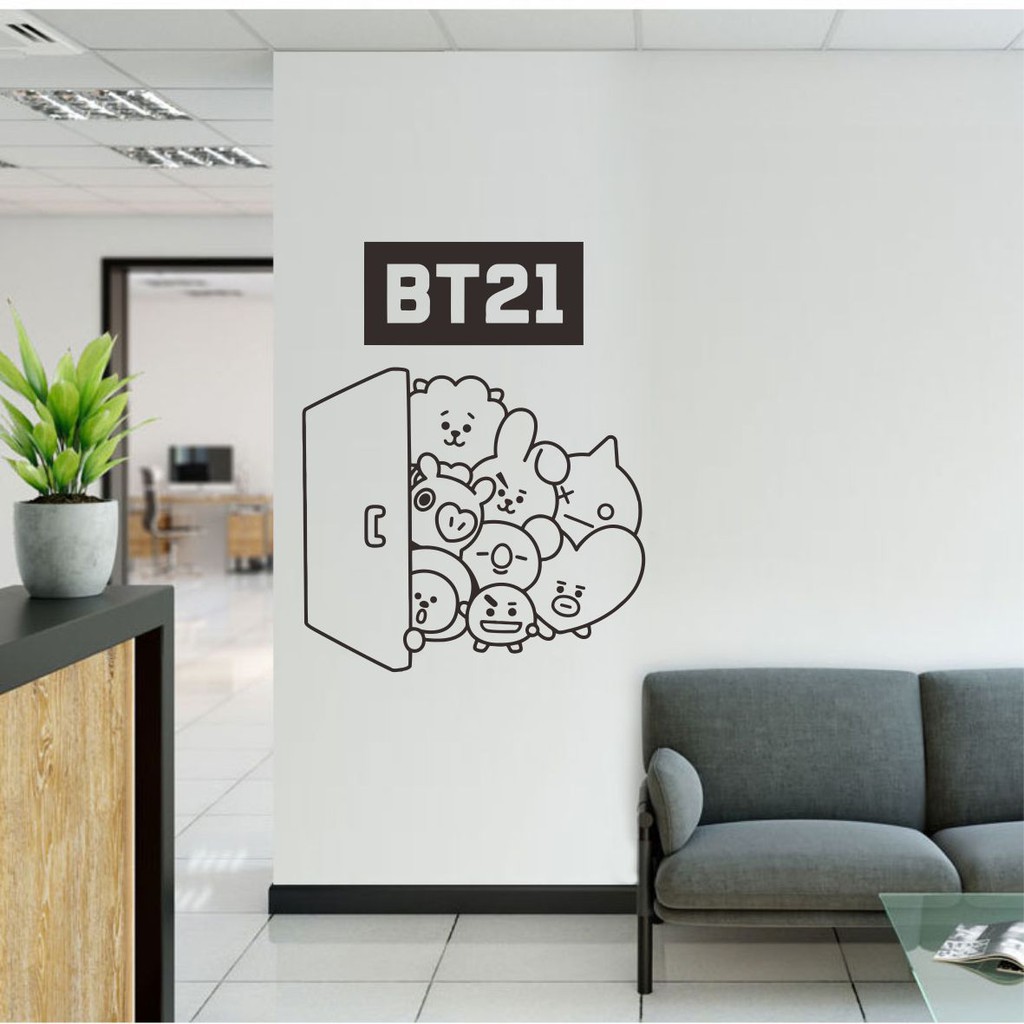 Wall Sticker Cutting Sticker Stiker Dinding BT21  