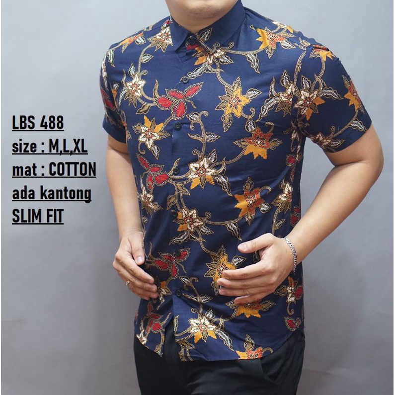 BAJU BATIK PRIA // BATIK COWOK // BATIK SLIMFIT / BATIK MODERN // BATIK PREMIUM PENDEK