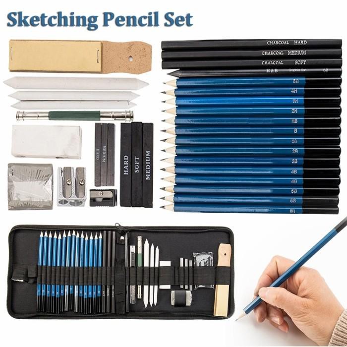 

36 Pcs Sketching Set Drawing Kit Tools Pensil Gambar Sketsa Art Manga Murah Meriah Ready