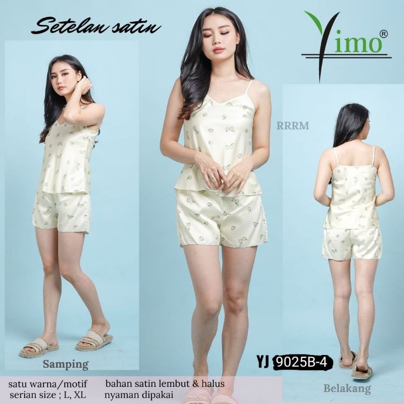 baju tidur wanita satin import murah / stelan piyama Tanktop satin import