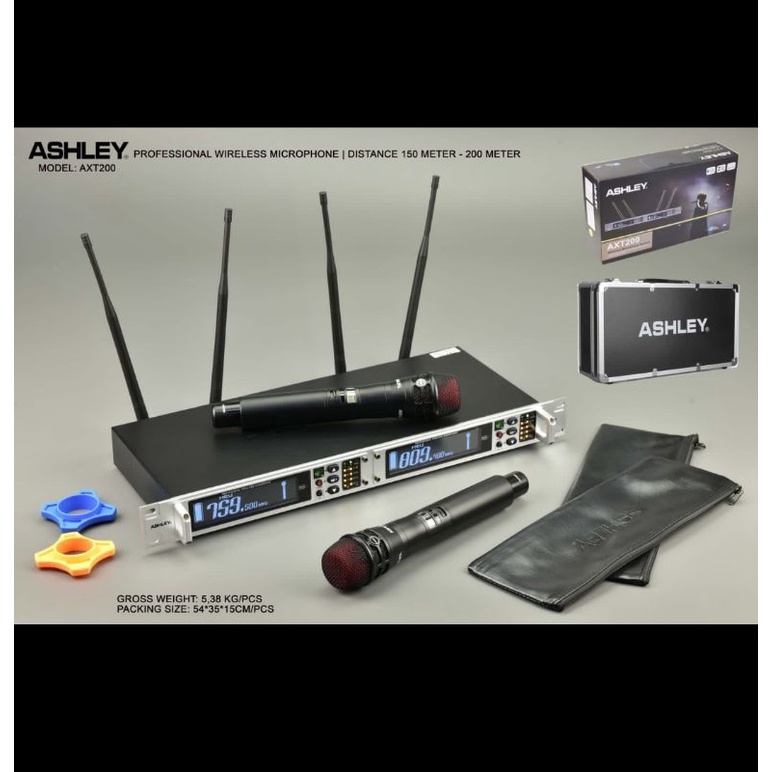 Murah Mic Wireless Ashley AXT200 + Hardcase ( Multi Channel )