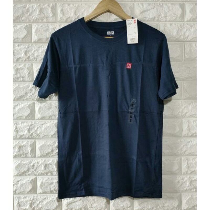 Kaos Uniqlo Logo Bordir Unisex (pria/wanita) Fulltag/Kaos Polos Atasan Pria wanita