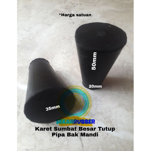 Karet Sumbat Tutup Bak Mandi / Stopper Besar