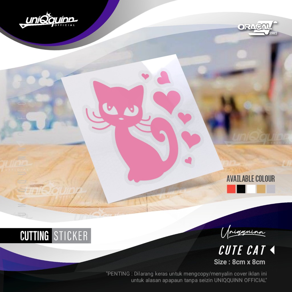 

UQ Stiker Kucing 004 | Cutting Sticket Cat | Stiker Lucu Cutting Stiker custom