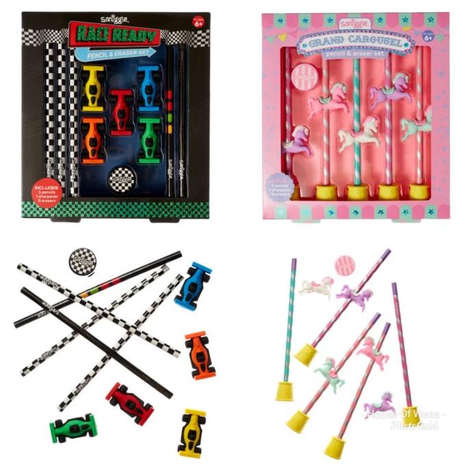 

SMIGGLE RIDE PENCIL AND ERASER GIFT BOX SET - PENSIL DAN PENGHAPUS SET