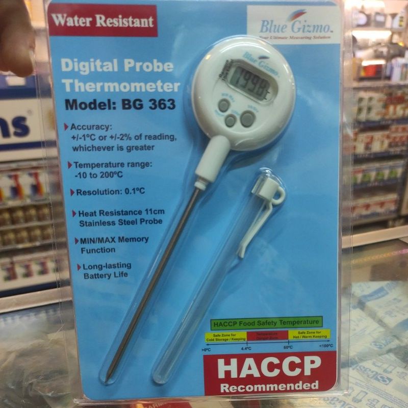 DIGITAL THERMOMETER BLUE GIZMO BG 363  ORIGINAL