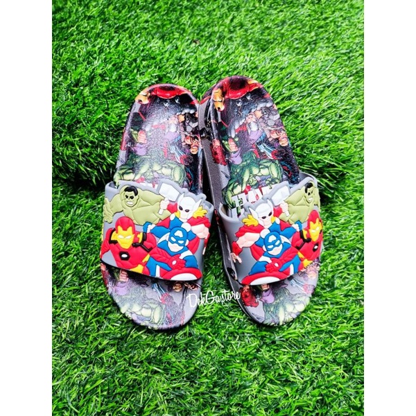 SANDAL SLOP ANAK AVENGER CAPTAIN SPIDER IMPORT 30-35