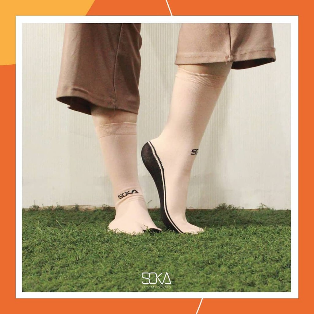 Kaos Kaki SOKA Jempol Skin Telapak Hitam | SOKA Skin Series